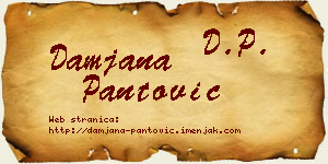 Damjana Pantović vizit kartica